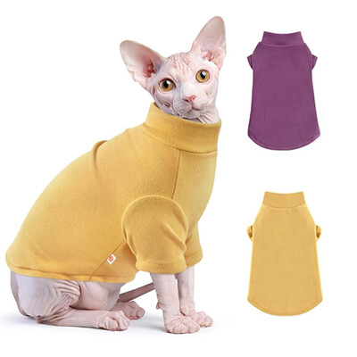 Haine pentru pisici Sphynx Sphynx cu gât țestoasă Jachetă pentru pisoi fără păr Iarnă caldă pisici Pulover Tinute pentru animale de companie Costume chihuahua Salopetă pentru câini