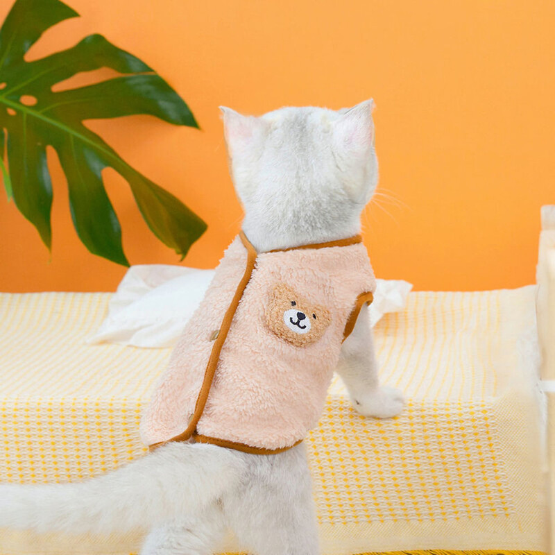 Silti kaķu apģērbi Ziemas mājdzīvnieku apģērbi kaķiem Modes tērpi kucēnu suņu mēteļi mīksts džemperis jaciņš kaķēnam pavasara mājdzīvnieku veste