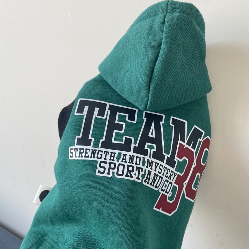 Téli kapucnis pulóver Sphyinx macska divatos zöld rövid ujjú polár betűkkel nyomó kabát cicáknak Hím macska ősszel