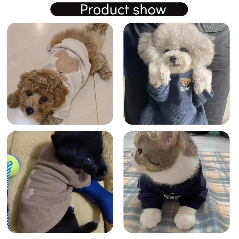 1gab Ziemas mājdzīvnieku suņu apģērbi kaķi suņi, apģērbi suņi, vilnas silts džemperis Mazs, vidējs, liels suņiem jaka apģērbs mājdzīvnieku kostīms