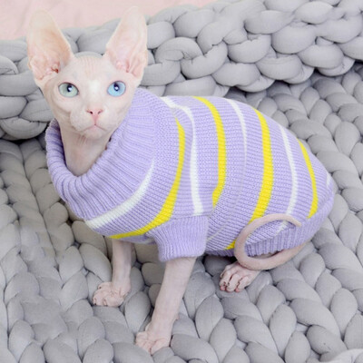 Iarnă caldă Sphynx haine pisici cățeluș pisoi tricotat pulovere hanorace pentru sfinx câini mici pisici îmbrăcăminte Chihuahua pug costume
