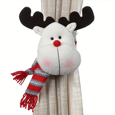 1 buc cataramă pentru perdele de Crăciun cu omul de zăpadă. Decorație drăguță pentru perdele. Cataramă creativă pentru perdea pentru fereastră de acasă.