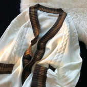 Pánske trendy kontrastné farby japonský štýl vintage jednoradové pletené kardigany pre mládež Y2K ležérne streetwear nadrozmerné svetre