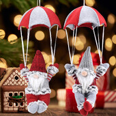 Κούκλα αλεξίπτωτο 45 εκ. Χριστουγεννιάτικα στολίδια Χριστουγεννιάτικα στολίδια Παιδικό δώρο Χριστουγεννιάτικο Κρεμαστό Δέντρο Διακοσμητικό πάρτι