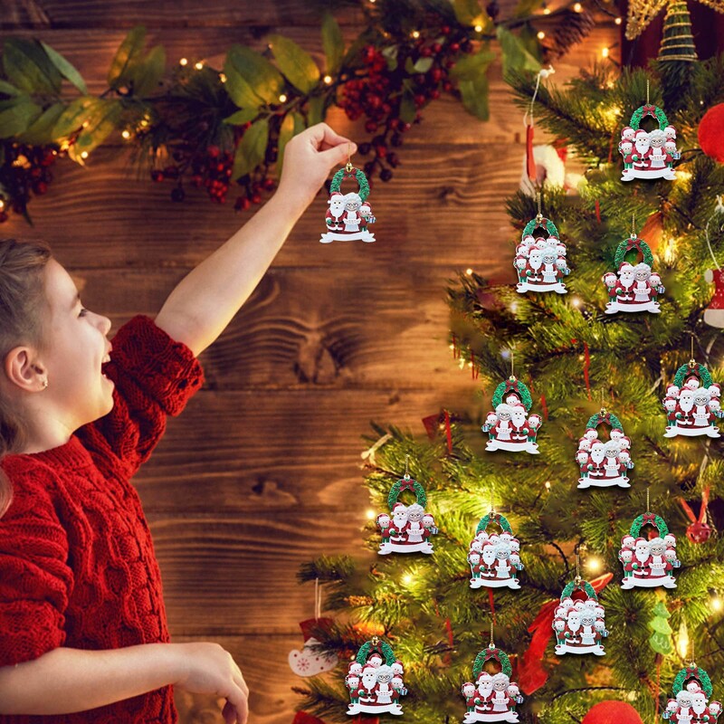 Jauki personalizēti ģimenes Ziemassvētku eglīšu rotājumi Ģimenes sniegavīrs Mājas Ziemassvētku rotājumi Jaungada ballīšu dāvanu rotājumi