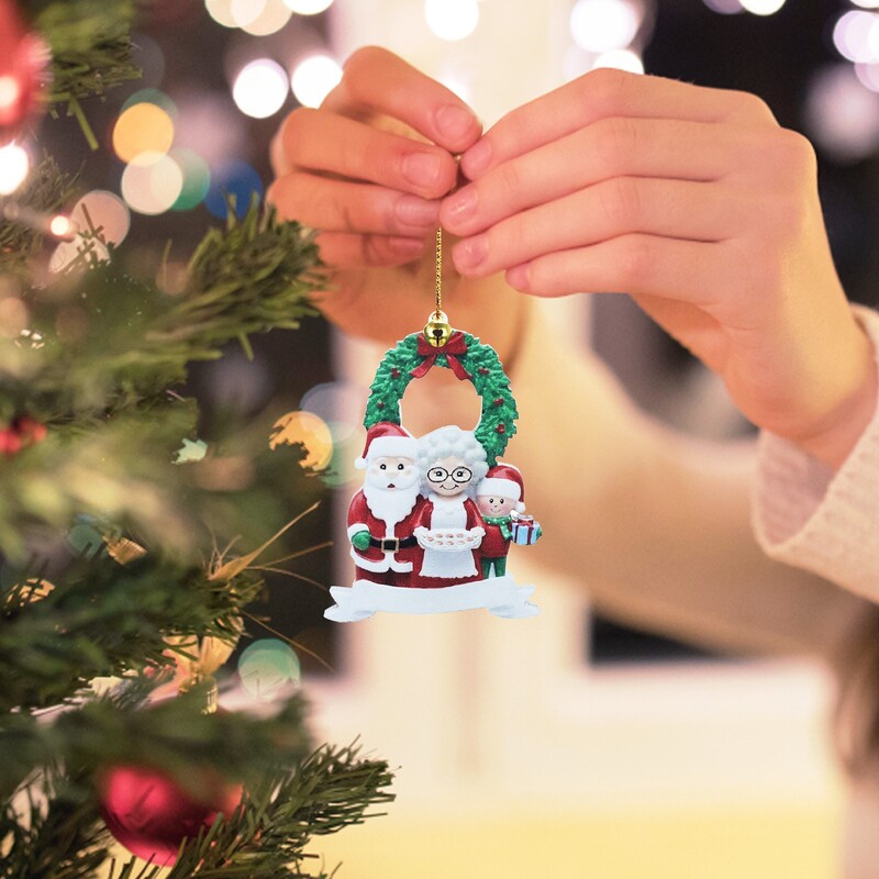 Jauki personalizēti ģimenes Ziemassvētku eglīšu rotājumi Ģimenes sniegavīrs Mājas Ziemassvētku rotājumi Jaungada ballīšu dāvanu rotājumi