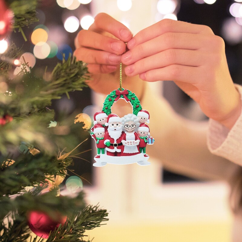 Jauki personalizēti ģimenes Ziemassvētku eglīšu rotājumi Ģimenes sniegavīrs Mājas Ziemassvētku rotājumi Jaungada ballīšu dāvanu rotājumi