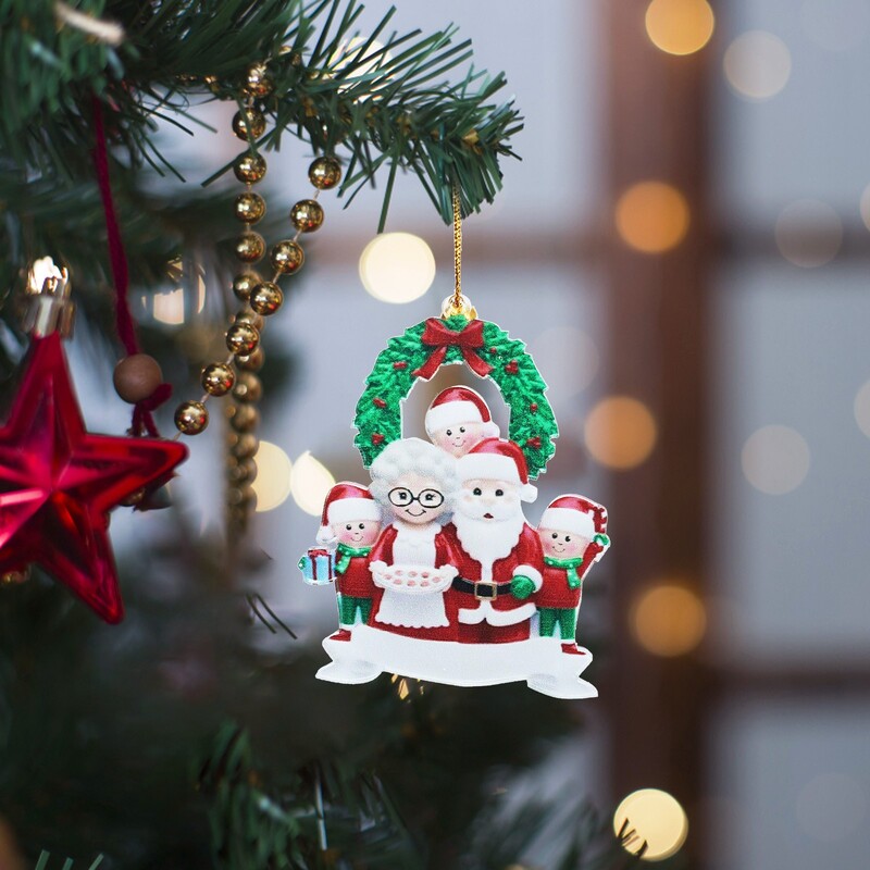 Jauki personalizēti ģimenes Ziemassvētku eglīšu rotājumi Ģimenes sniegavīrs Mājas Ziemassvētku rotājumi Jaungada ballīšu dāvanu rotājumi