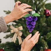 Vīnogu bumbu stīgu rotājumi Atkārtoti lietojami svētku lukturi Plastmasas Ziemassvētku eglīšu bumbu rotājumi Viltus vīnogu dekori atkārtoti lietojama ballīte