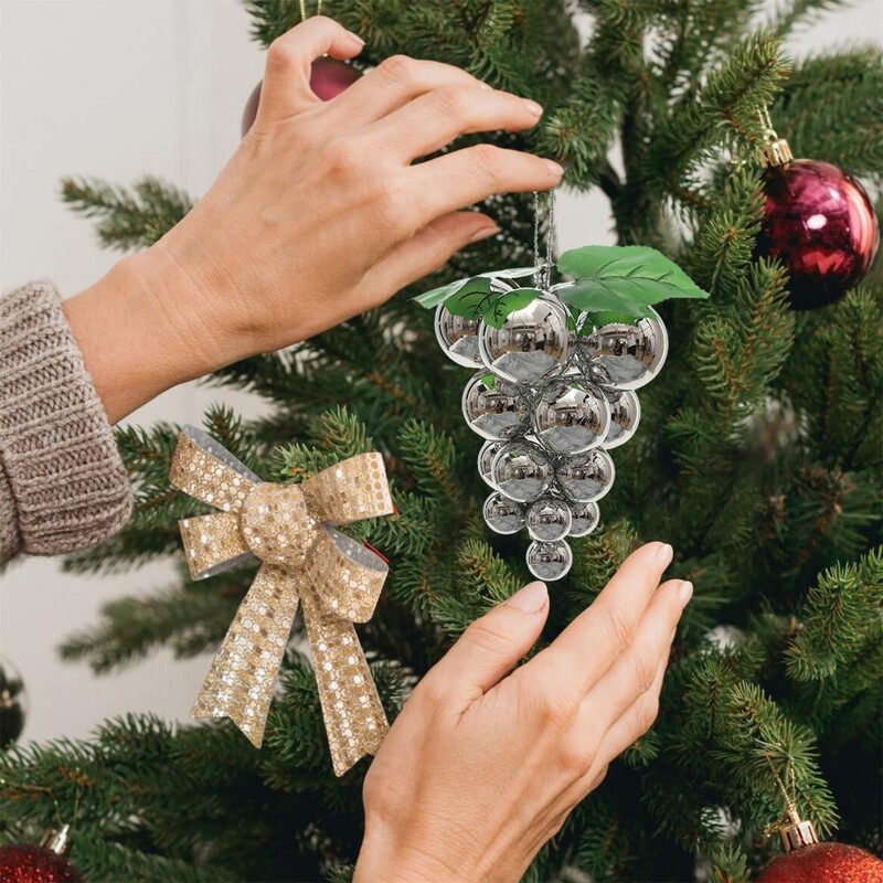 Vīnogu bumbu stīgu rotājumi Atkārtoti lietojami svētku lukturi Plastmasas Ziemassvētku eglīšu bumbu rotājumi Viltus vīnogu dekori atkārtoti lietojama ballīte