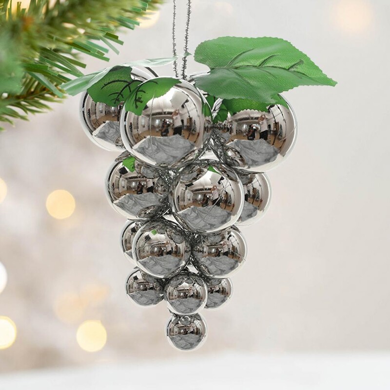 Vīnogu bumbu stīgu rotājumi Atkārtoti lietojami svētku lukturi Plastmasas Ziemassvētku eglīšu bumbu rotājumi Viltus vīnogu dekori atkārtoti lietojama ballīte