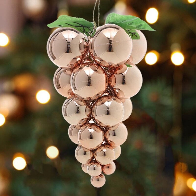 Vīnogu bumbu stīgu rotājumi Atkārtoti lietojami svētku lukturi Plastmasas Ziemassvētku eglīšu bumbu rotājumi Viltus vīnogu dekori atkārtoti lietojama ballīte
