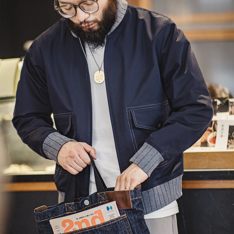 Maden Workwear American Retro A1 pilota jaka Bomber, īsa, kontrastējoša krāsa, savārstījums beisbola jaka vīriešiem rudens