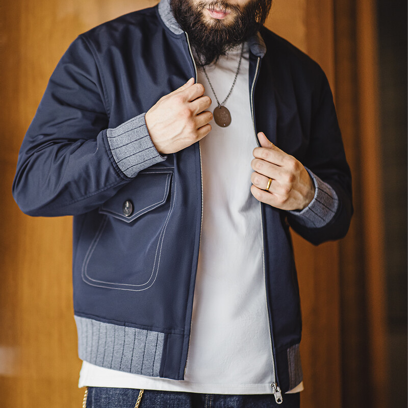 Maden Workwear American Retro A1 pilota jaka Bomber, īsa, kontrastējoša krāsa, savārstījums beisbola jaka vīriešiem rudens