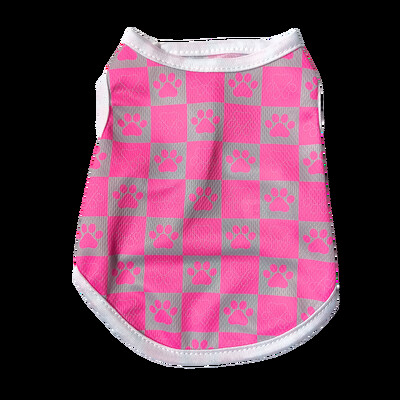 Vestă pentru pisici de vară Tricou plasă, respirabil, imprimeu cu labe, haine Sphynx pentru câini de talie mică, mijlocie, pisici, pisicuțe, costum de cățeluș, haină pentru animale de companie