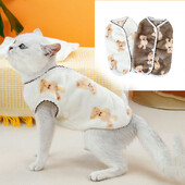 Vestă drăguță de urs pentru pisici, iarnă pentru animale de companie, câine, pisică, cardigan, pulover, pulover de lux, pisicuță, haină caldă persană, jachetă pug