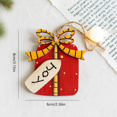 Božićni privjesak Dekoracije za božićno drvce Viseći drveni ukrasi Uradi sam Djed Mraz Snjegović Party Dječje igračke Poklon Božić Nova godina 2023.