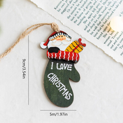 Božićni privjesak Dekoracije za božićno drvce Viseći drveni ukrasi Uradi sam Djed Mraz Snjegović Party Dječje igračke Poklon Božić Nova godina 2023.