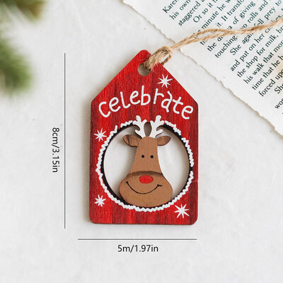 Božićni privjesak Dekoracije za božićno drvce Viseći drveni ukrasi Uradi sam Djed Mraz Snjegović Party Dječje igračke Poklon Božić Nova godina 2023.