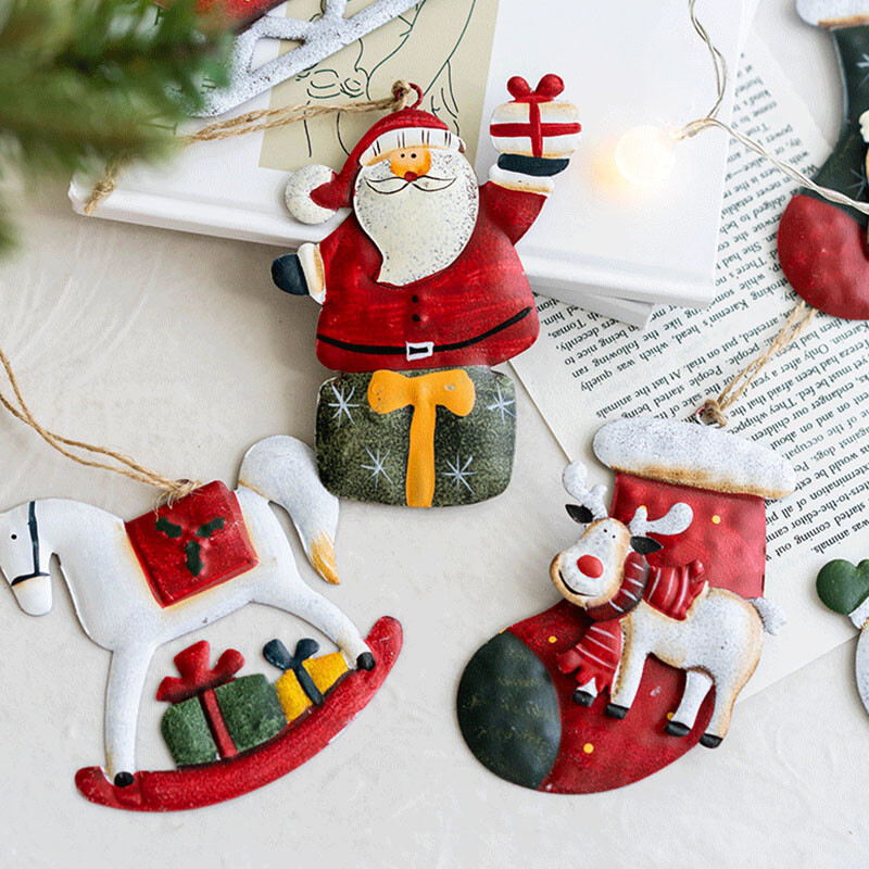 Božićni privjesak Dekoracije za božićno drvce Viseći drveni ukrasi Uradi sam Djed Mraz Snjegović Party Dječje igračke Poklon Božić Nova godina 2023.