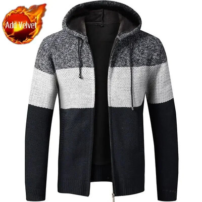 Pulover tricotat Fermoar pentru bărbați În carouri Îmbrăcăminte pentru bărbați Cardigan Hanorace cu fermoar Gros iarna Topuri roșii Pulovere Casual Elegant Ieftin A