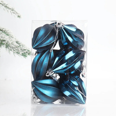 Decoratiuni de Crăciun 12 buc/set bile neregulate din plastic, brad de Crăciun colorat, pandantiv pentru agățat, rechizite pentru petrecerea de Crăciun.