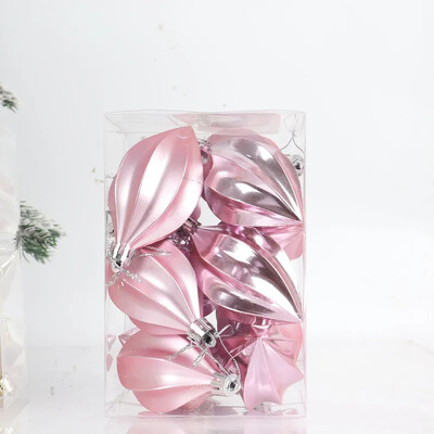 Decoratiuni de Crăciun 12 buc/set bile neregulate din plastic, brad de Crăciun colorat, pandantiv pentru agățat, rechizite pentru petrecerea de Crăciun.