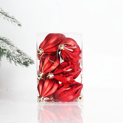 Decoratiuni de Crăciun 12 buc/set bile neregulate din plastic, brad de Crăciun colorat, pandantiv pentru agățat, rechizite pentru petrecerea de Crăciun.