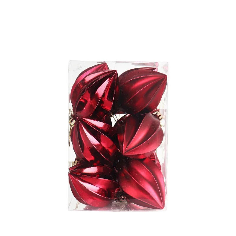 Decoratiuni de Crăciun 12 buc/set bile neregulate din plastic, brad de Crăciun colorat, pandantiv pentru agățat, rechizite pentru petrecerea de Crăciun.