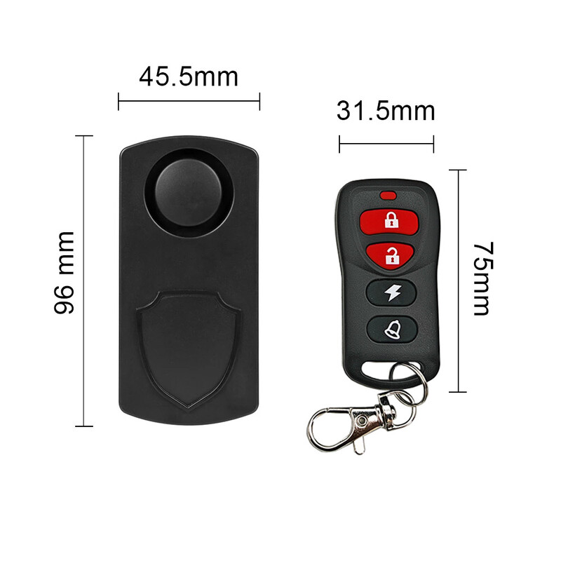 Dviračio signalizacija, belaidis, vandeniui atsparus motociklas, elektrinis dviratis, apsauga nuo pametimo, nuotolinio valdymo pulto apsauga, įsilaužimo vibracijos detektorius