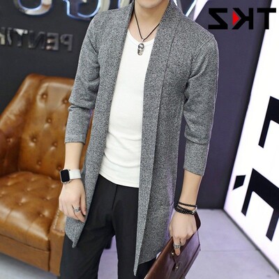 2023, primăvară toamnă, noua culoare solidă, modă, cu decolteu în V, mânecă lungă, tricotat, cardigan, ocazional, largi, de lungime mijlocie, îmbrăcăminte completă