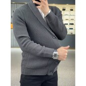 Férfi Kötött Kardigán Pulóverek Kabát Férfi Alkalmi hosszú ujjú Gombok Pulóverek Férfi Elegáns Férfi Kötöttáru Pamut Minőségi B140