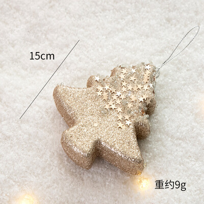 Decoratiunea bradului de Craciun Sampanie Argintiu Sclipici Star Fulg de zapada DIY Craciun Pandantive suspendate Anul Nou Craciun Decoratiuni pentru petreceri