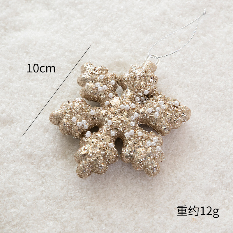 Decoratiunea bradului de Craciun Sampanie Argintiu Sclipici Star Fulg de zapada DIY Craciun Pandantive suspendate Anul Nou Craciun Decoratiuni pentru petreceri