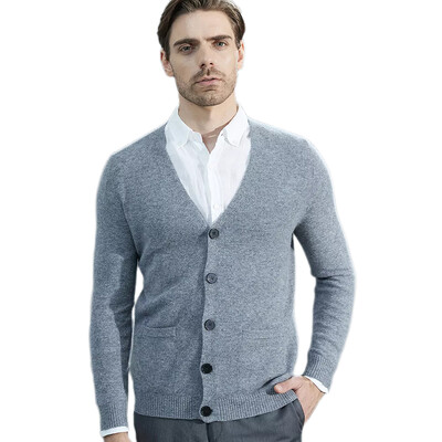 Cardigane LONGMING Pulovere tricotate pentru bărbați Cardigan Paltoane din cașmir 100% Lână Merinos Jachetă tricotată groasă Iarnă Toamnă Îmbrăcăminte pentru bărbați