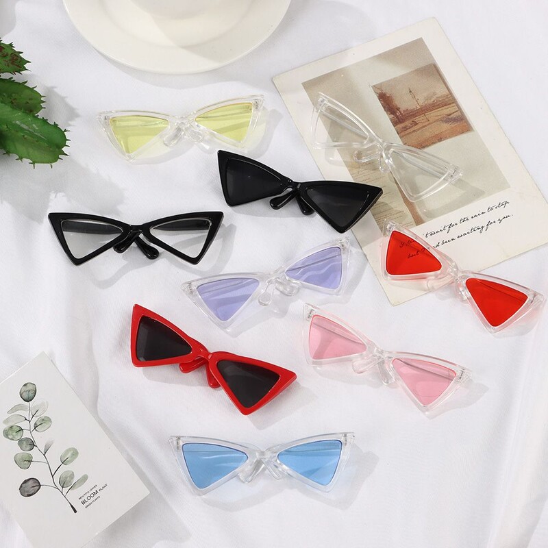 Modne naočale za mačke Trokutasti okviri Ogledalo Kvadratne naočale Višebojne Po izboru Hladi Fotografirajte Rekviziti Pribor za kućne ljubimce