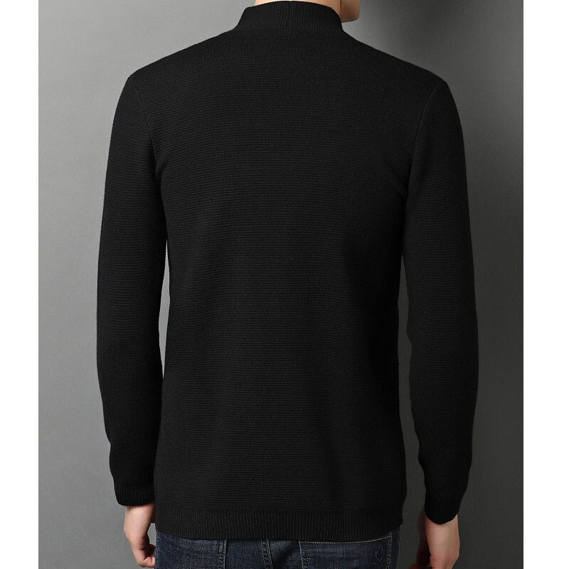 Pánsky sveter s dlhým rukávom a výstrihom do V na jar a jeseň 2023, voľný, všestranný, jednofarebný, módny