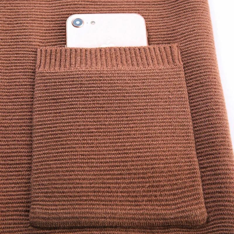 Pánsky sveter s dlhým rukávom a výstrihom do V na jar a jeseň 2023, voľný, všestranný, jednofarebný, módny