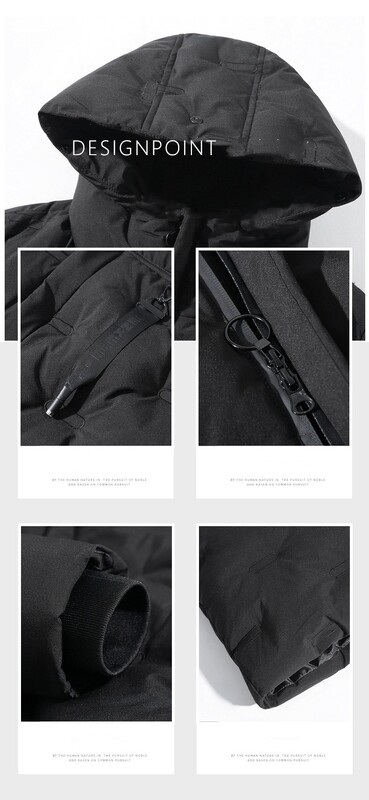 Jachetă de iarnă pentru bărbați, lungă, groasă, caldă, puf, ocazional, subțire, solidă, cu fermoar, haine de îmbrăcăminte, pardesiu, pălărie, jachetă de puf la modă