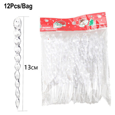 Ziemassvētku eglītes caurspīdīgi akrila lāstekas rotājumi Kristāla sniegpārsliņa lāstekas pilieni piekaramie piekariņi Ziemassvētku Jaungada ballītes dekorēšanai 2024