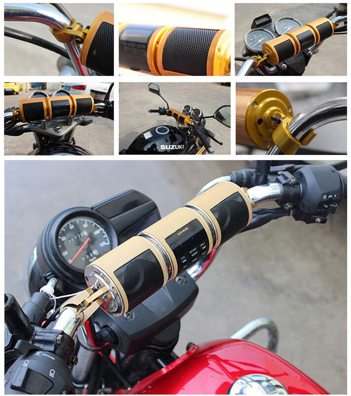 Motocikla EDR audio skaļrunis ūdensizturīgs motociklu stereo FM radio AUX USB TF karte ar Bluetooth saderīgs MP3 atskaņotājs MT487