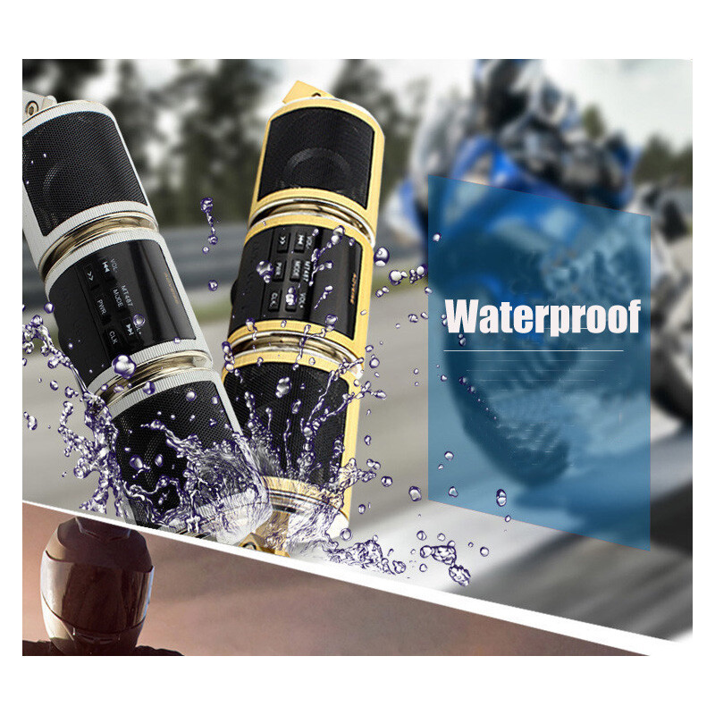 Motocikla EDR audio skaļrunis ūdensizturīgs motociklu stereo FM radio AUX USB TF karte ar Bluetooth saderīgs MP3 atskaņotājs MT487