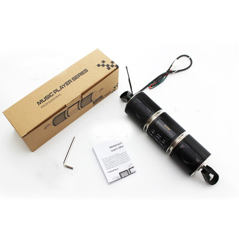 Motocikla EDR audio skaļrunis ūdensizturīgs motociklu stereo FM radio AUX USB TF karte ar Bluetooth saderīgs MP3 atskaņotājs MT487