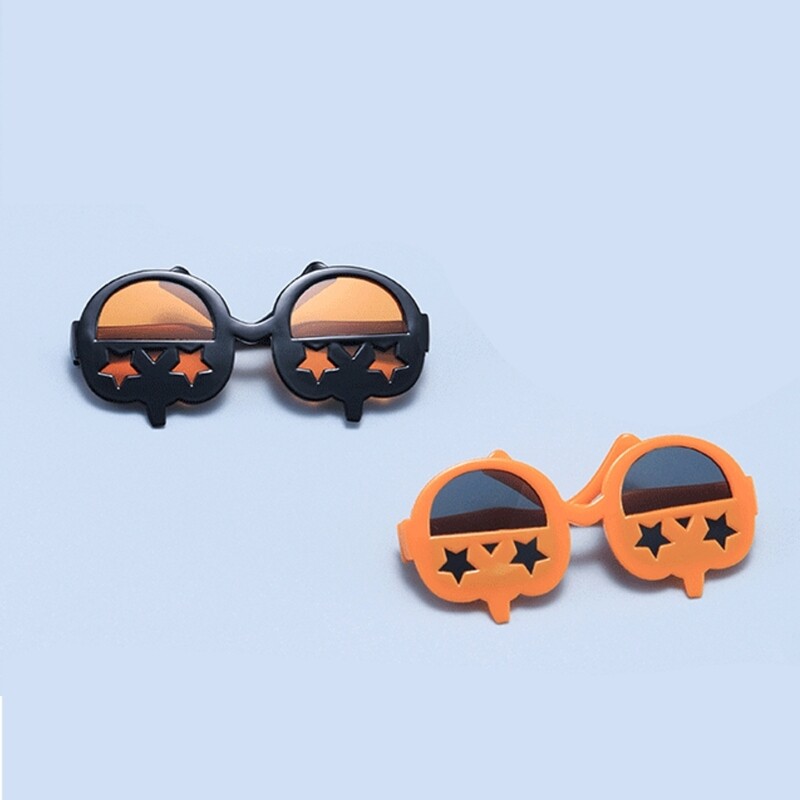 Suns saulesbrilles Smieklīgi mājdzīvnieku brilles apaļas ķirbju saulesbrilles mājdzīvnieku hipijs- suns kosplejs- ballīšu kostīms GXMA