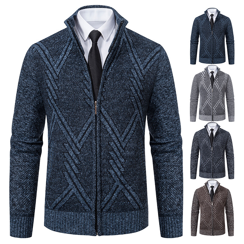 Pavasara rudens adīt jaciņu vīriešu džemperis mētelis vīriešu apģērbi brūni pelēki zīmola vīriešu adīšanas jakas