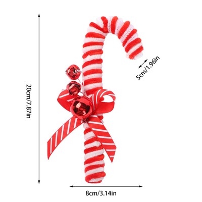 Ziemassvētku konfektes Candy Cane kulons Ziemassvētku eglītes piekārts rotājums Ziemassvētku rotājums mājām 2024 Naviadd 2025 Jaungada dāvanas