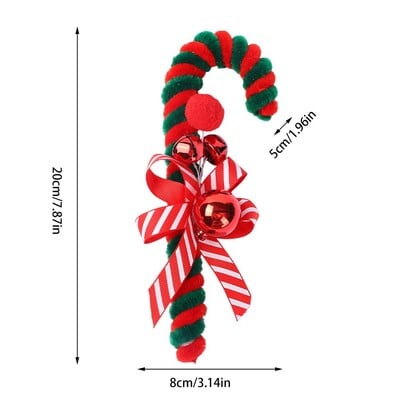 Ziemassvētku konfektes Candy Cane kulons Ziemassvētku eglītes piekārts rotājums Ziemassvētku rotājums mājām 2024 Naviadd 2025 Jaungada dāvanas