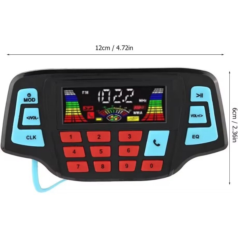 1 komplekts Universāls motocikls Bluetooth mūzikas MP3 atskaņotājs FM radio ūdensizturīgs Bluetooth stereo skaļrunis pārnēsājams motocikla audio