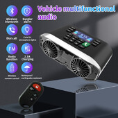 Daudzfunkcionāls motocikla bezvadu Bluetooth audio 2 * 15 W ar atmosfēras gaismām FM radio IP65 ūdensizturīgs atbalsta TF/U disks