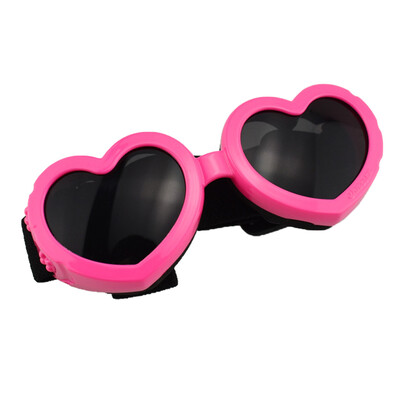 Ochelari de soare pentru câini mici de pisică Ochelari de soare inimă pisici Design drăguț Ochelari de soare clasici Ochelari de ochelari Accesorii pentru fotografii pentru animale de companie Cosplay Ochelari de recuzită amuzant